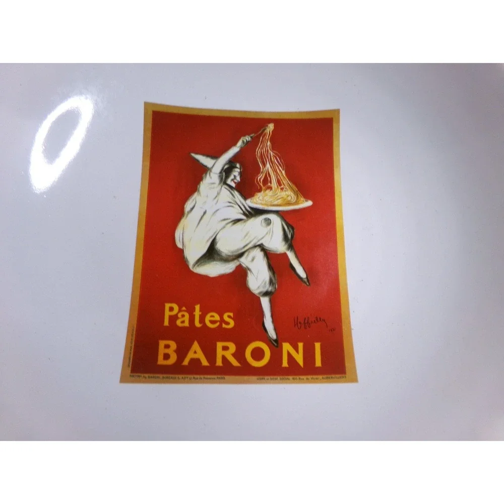 Pottery Barn Vintage Poster Pasta Bowl 13.25